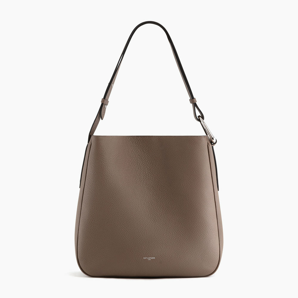 Grand sac hobo Madeleine en cuir grainé