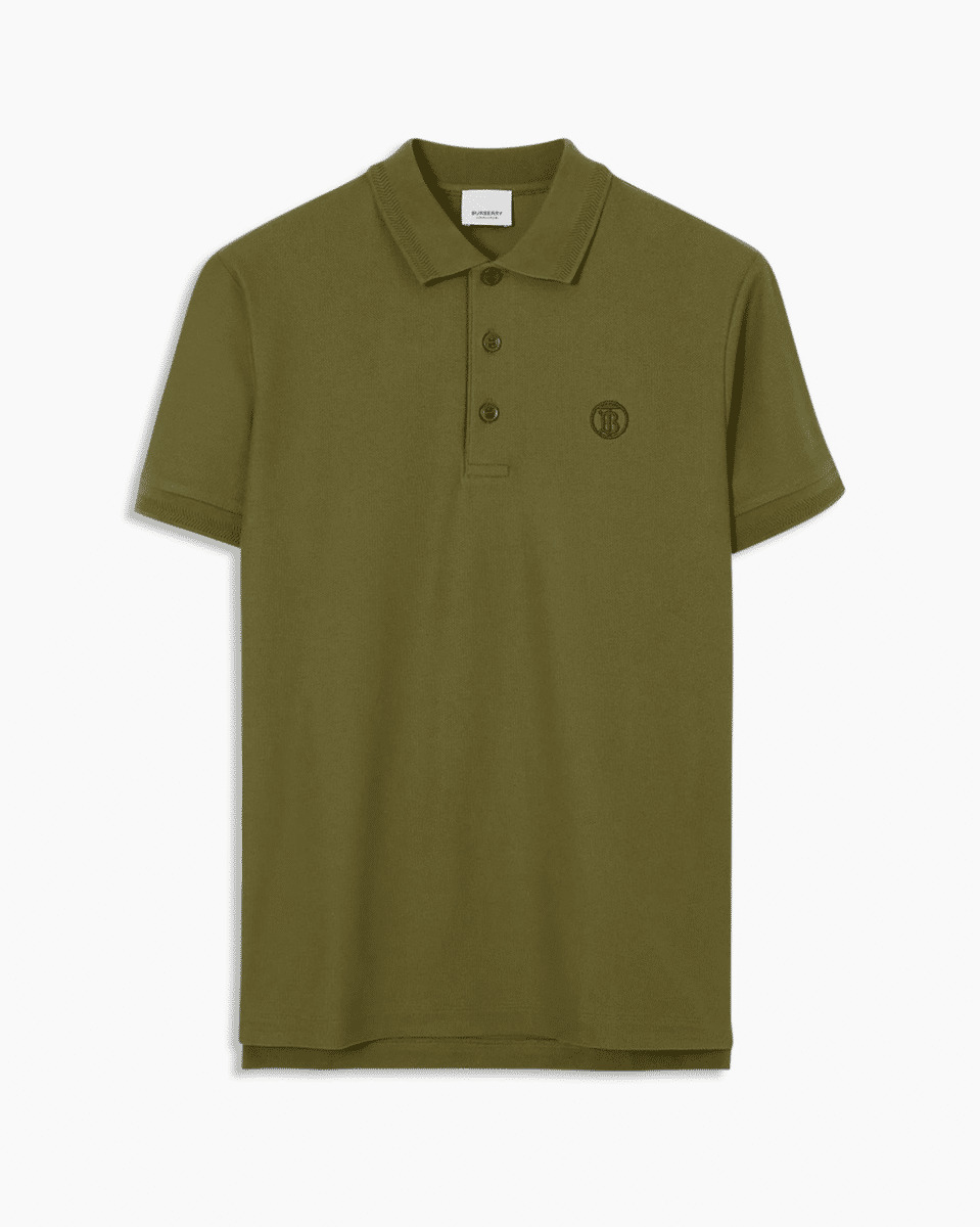 Burberry Polo - TB Logo - Kaki