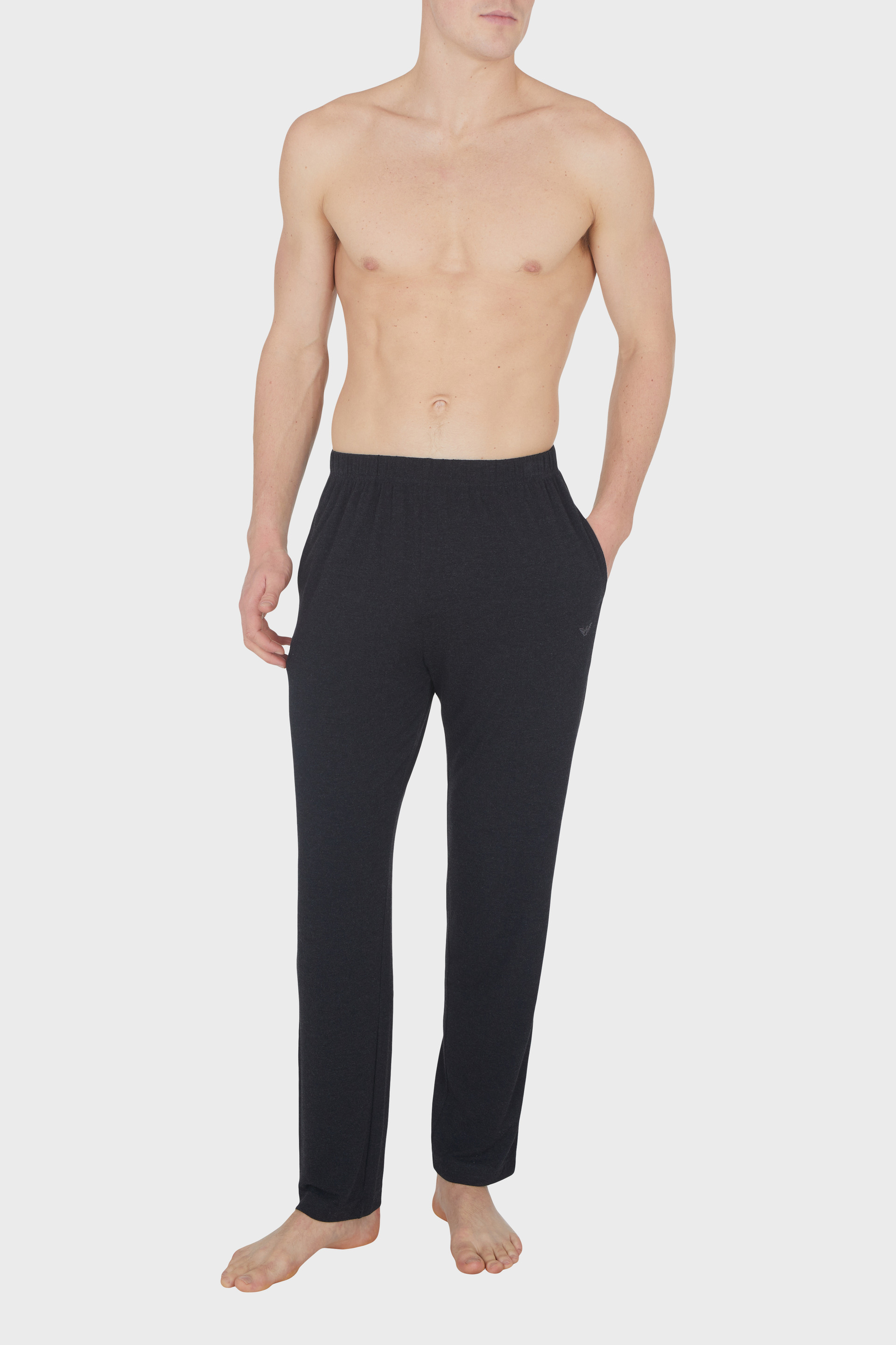 Pantalon En Maille Pour Hommes-Nero