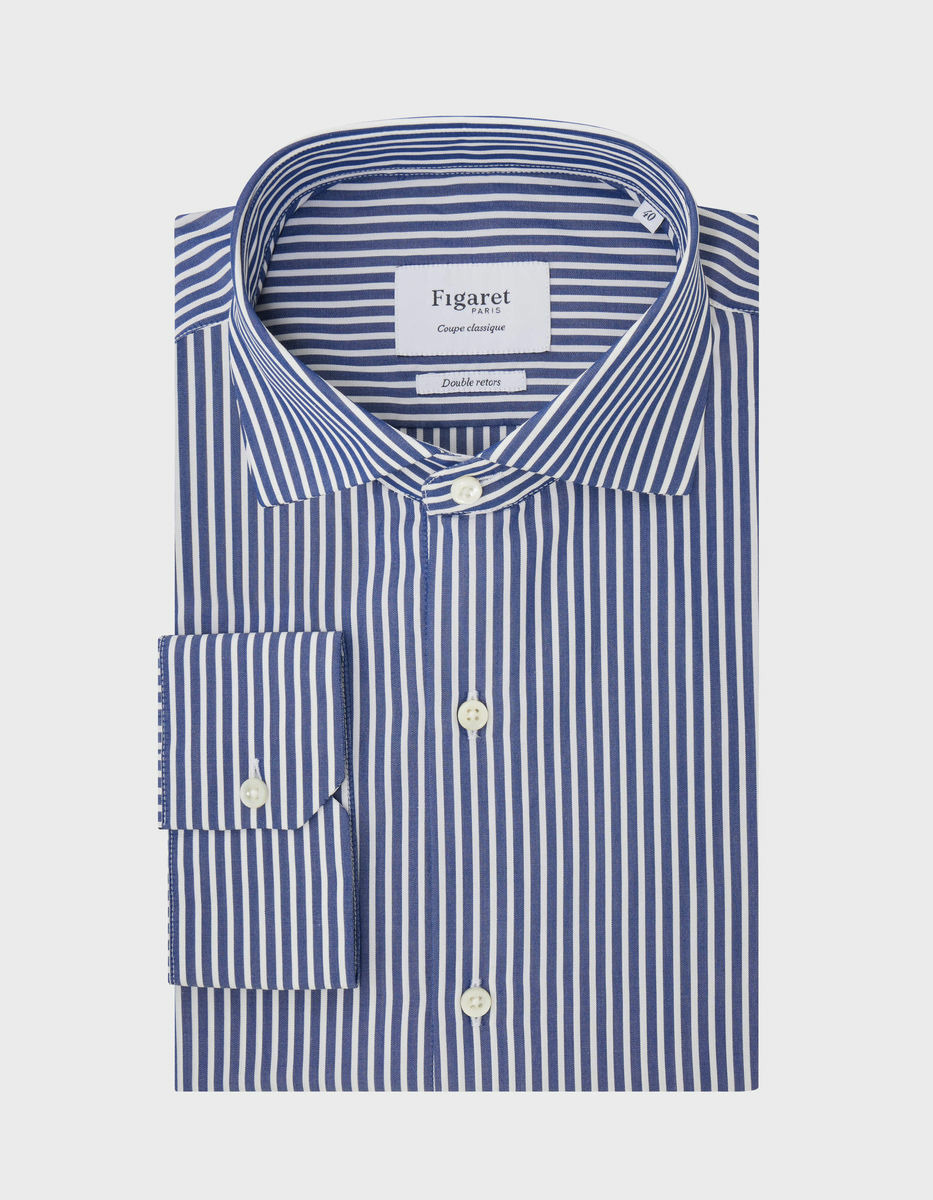 Chemise Classique rayée marine