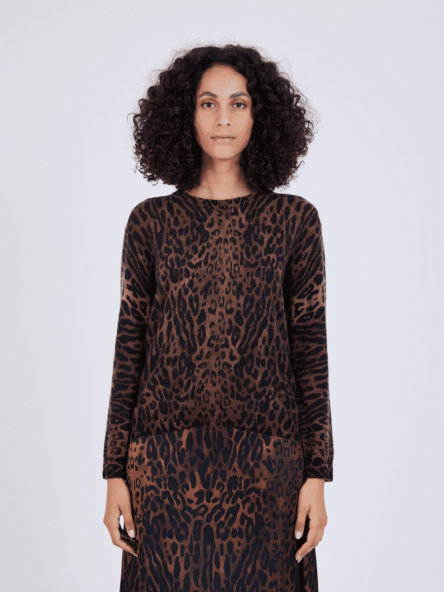 Pull cachemire léopard Tia LEOPARD