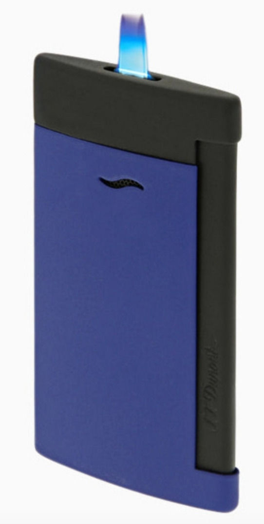 Briquet Slim 7 Finition noir mate / bleu ocean