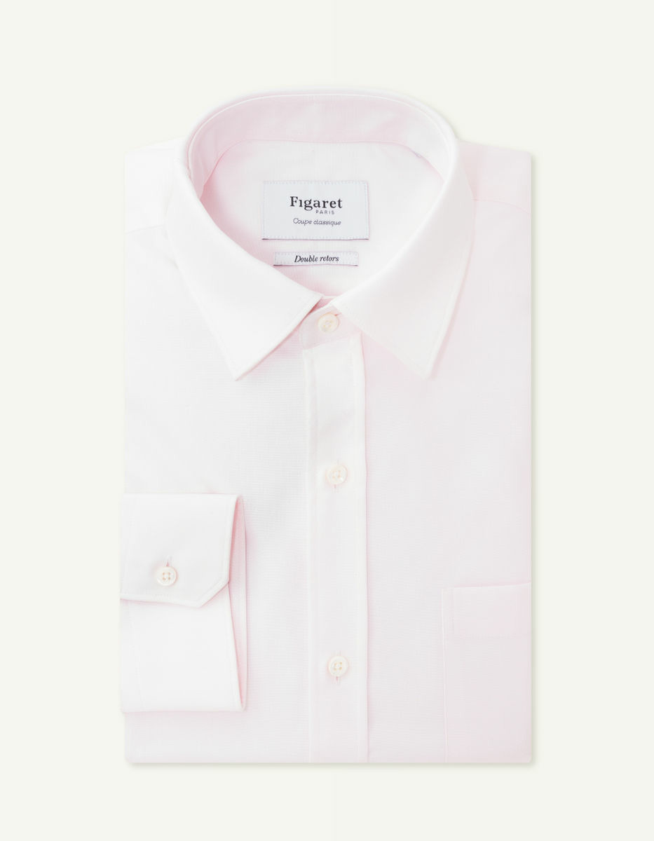 Chemise Classique en façonné rose