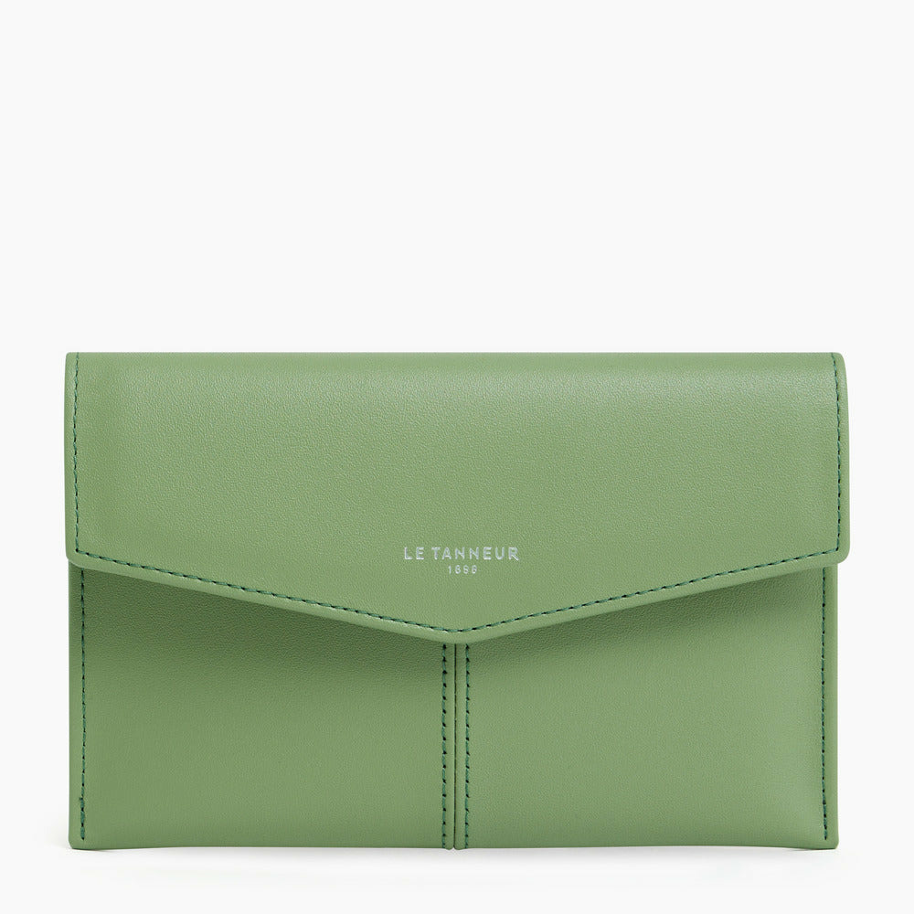 Pochette enveloppe moyen modèle Charlotte en cuir lisse