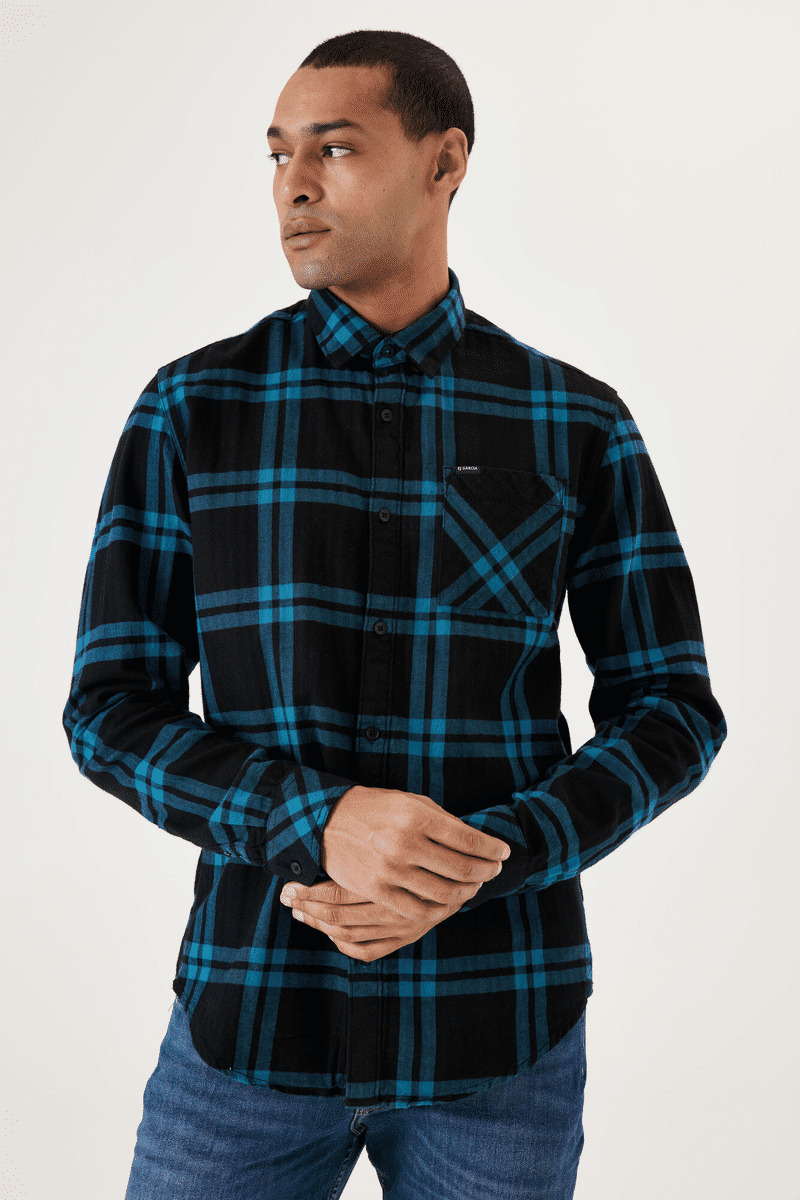 Men Shirt Blue