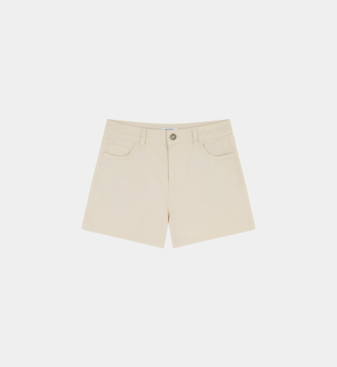 Short twill Moona taille haute coton bio stretch - Galeries Lafayette