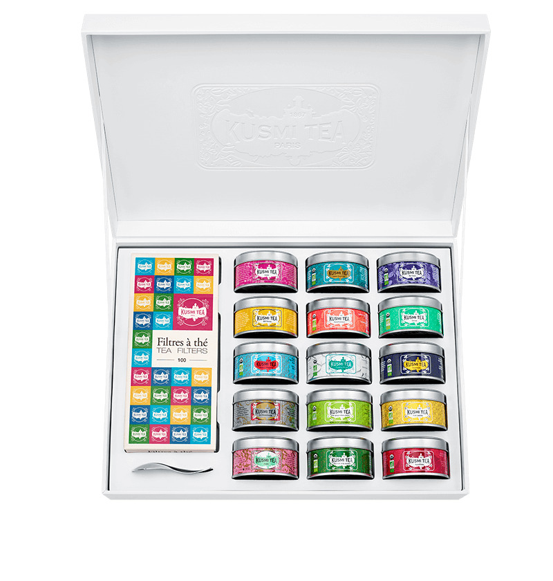 La Collection bio - Coffret 15 miniatures + 100 filtres à thé - 298 gr