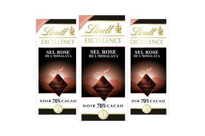 Trilogie Lindt Excellence 70% Cacao Sel Rose De L'Himalaya