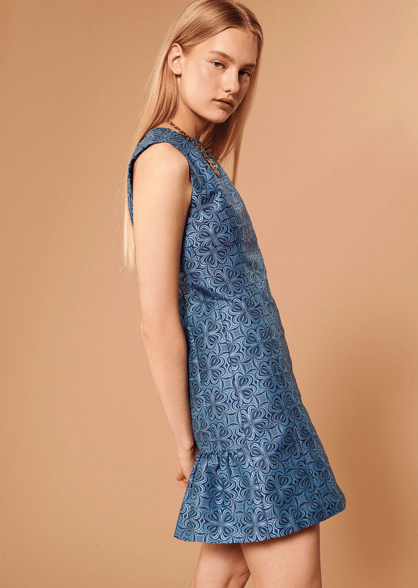 Robe Romeala-Bleu en Polyester