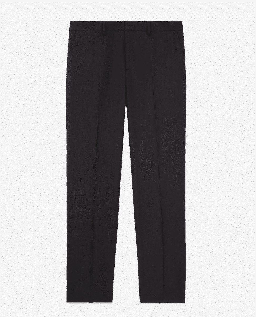 Pantalon De Costume Noir En Laine Homme