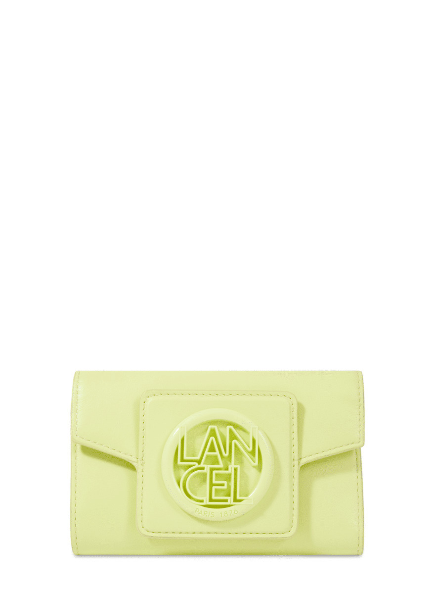 Roxane De Lancel - Portefeuille Rectangulaire Compact Rabat - Citron Vert