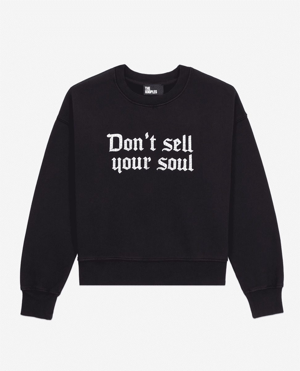 Sweat Avec Print Devant "Don'T Sell Your Soul""