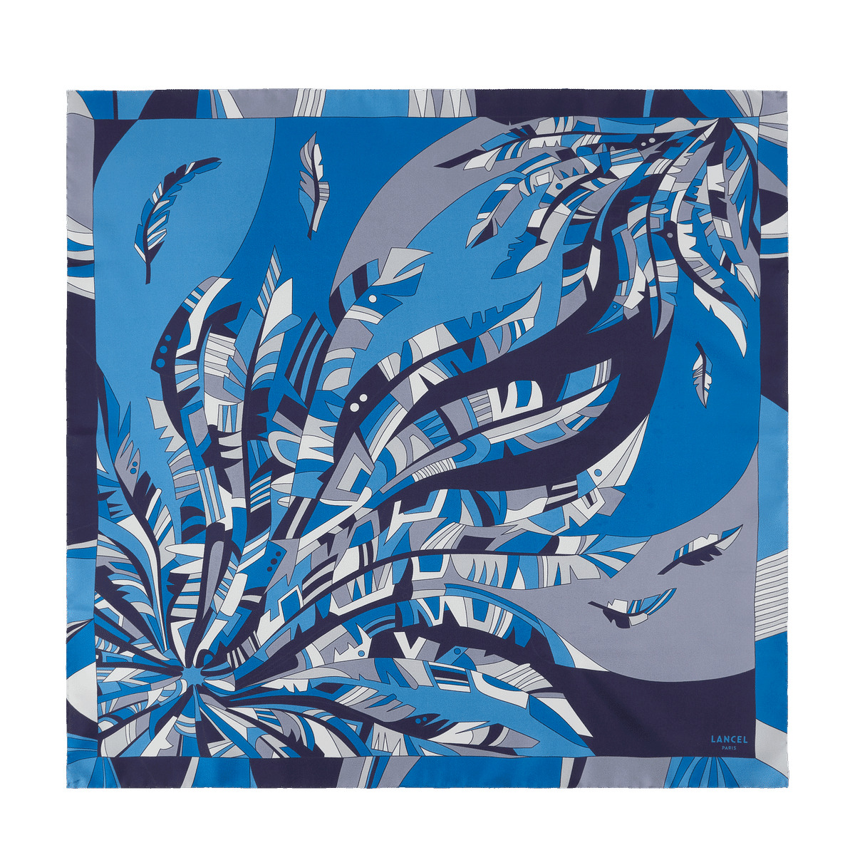 Motif Arabesque - Carre 70 - Multico Bleu