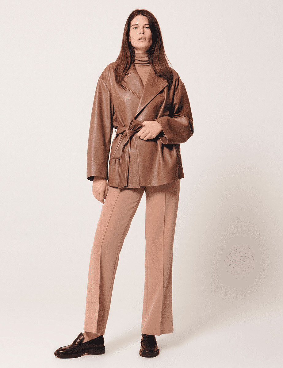 Veste Mayana Camel en Cuir