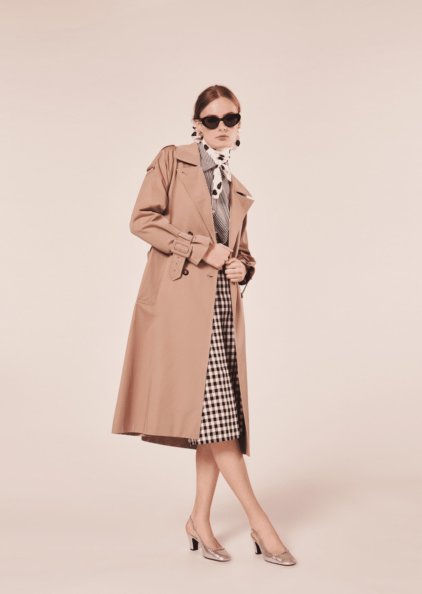 Trench Ivan-beige en gabardine de coton