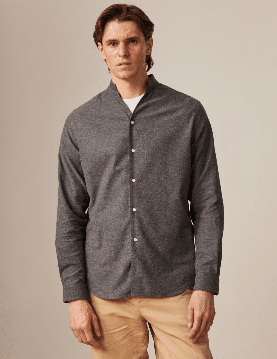 Chemise Carl en coton cachemire gris