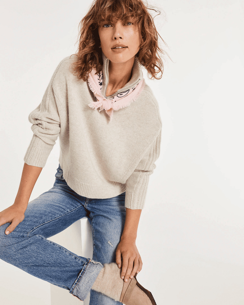 Pull Aud Pull cachemire femme cropped camionneur