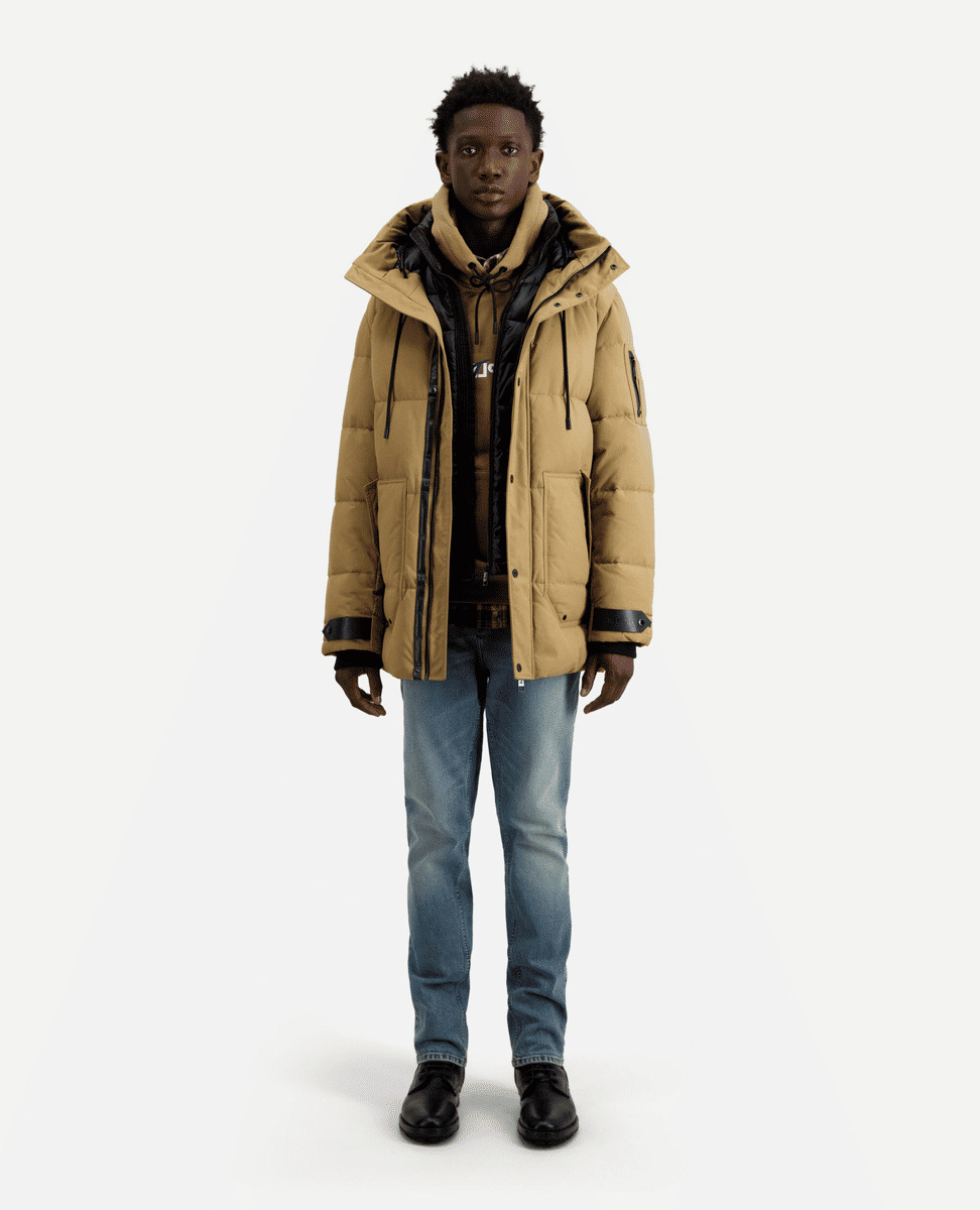 Parka Homme Avec Coudieres Et Poignets Logotes Homme