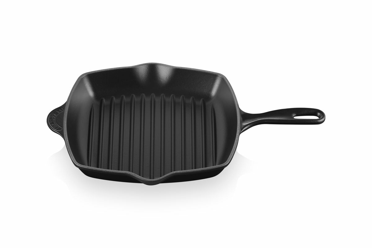 Skillet gril carré 26cm en fonte émaillée noire