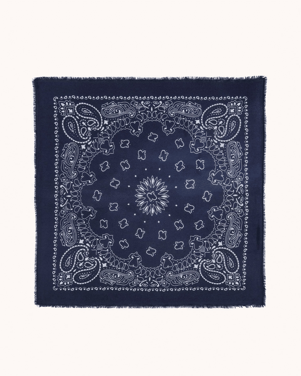 bandana HACHIKO Grand Bandana Cachemire Imprimé, 2 fils