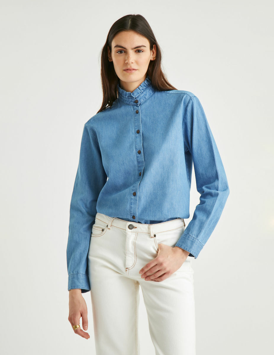 Chemise oversize Delice en denim bleu