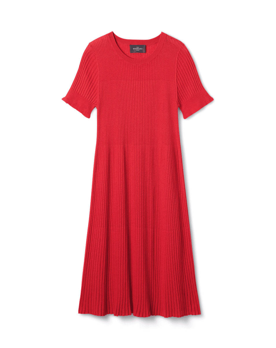 Robe courte évasée plissée - Femme - ROSE FESTIVAL