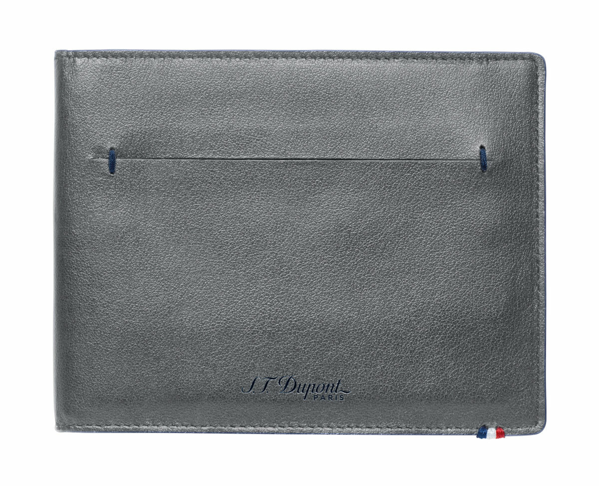 Porte-billets Line D Slim gris-bleu