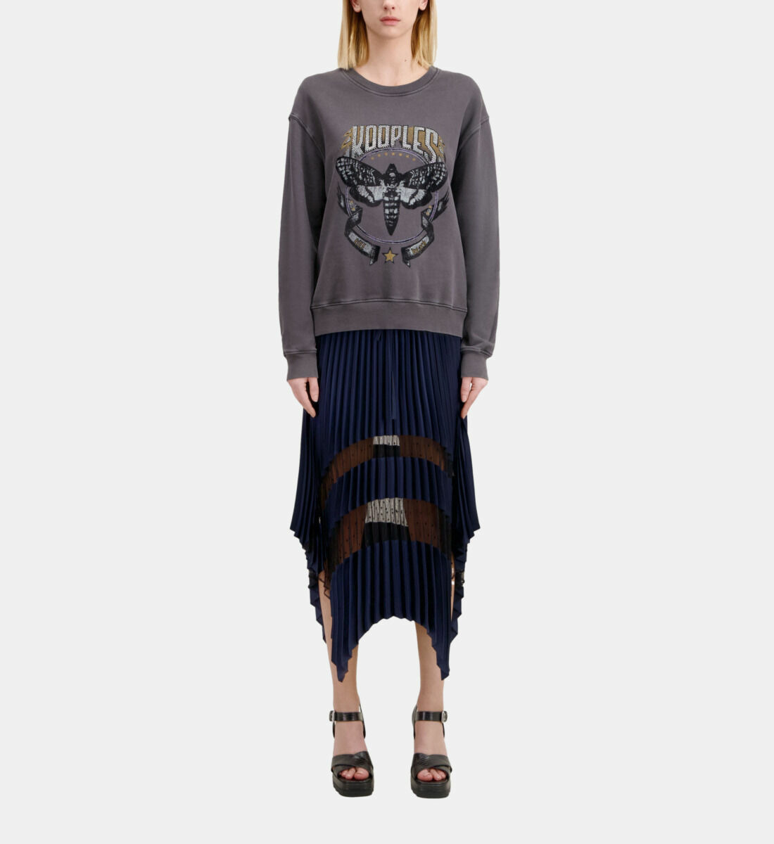 Sweatshirt Avec Print Papillon Femme