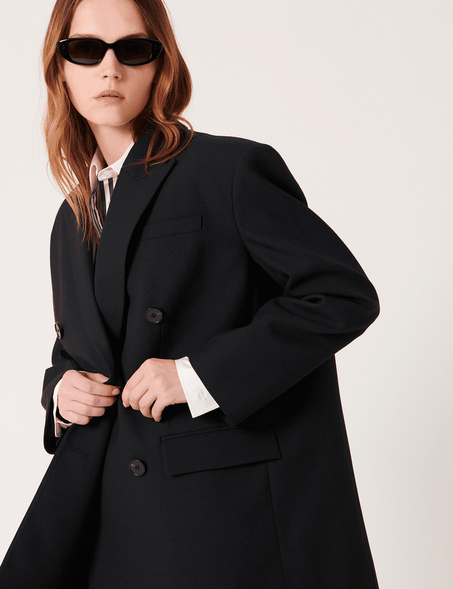 Veste Vialka-Veste tailleur oversize noire