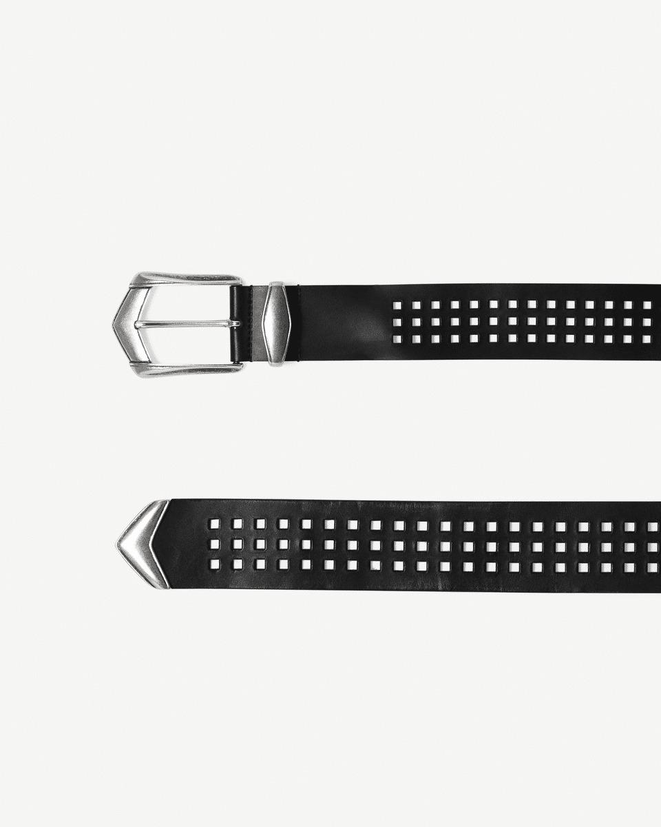 Ceinture En Cuir Perforé Octa Cuts