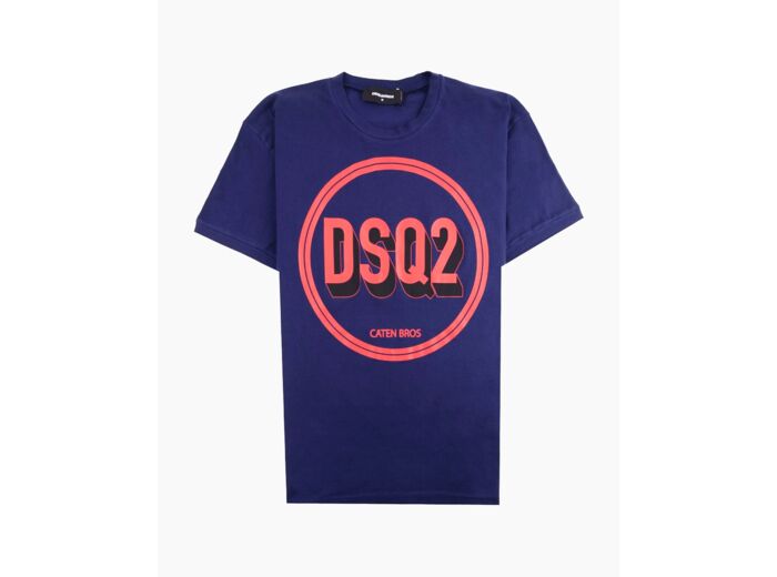 Dsquared T-Shirt DSQ2 Circle Blue