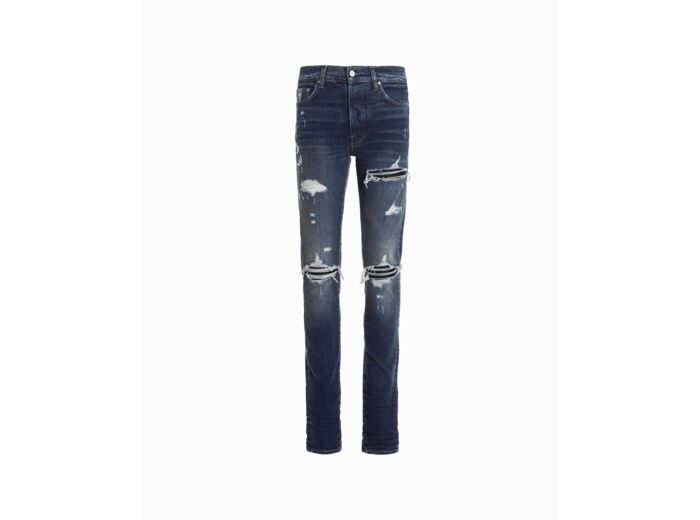 Amiri Jeans Slim Stetch Destroy Blue