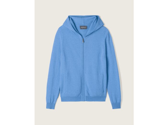 Pull à capuche zippé - Femme - BLEU KINETIC