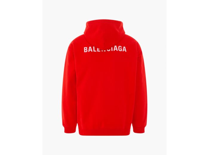 Balenciaga Medium Fit Hoodie 'Bright Red/White'