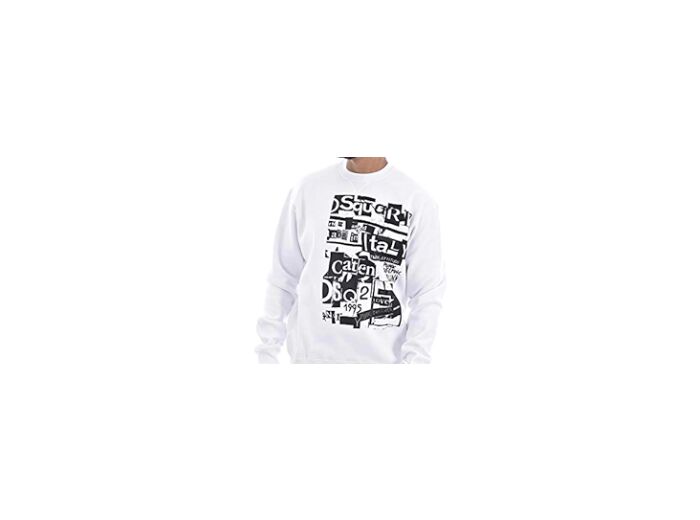 Crewneck - Caten Patchwork - White