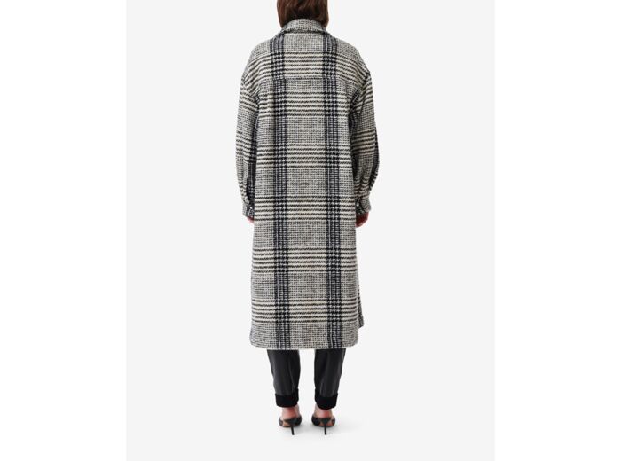 Manteau Long À Carreaux Yeo