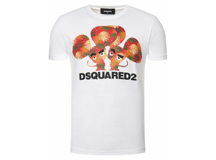 Dsquared T-Shirt Souris Animal White