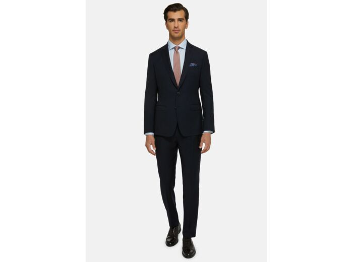 Micro Structured Wool Suit Style London