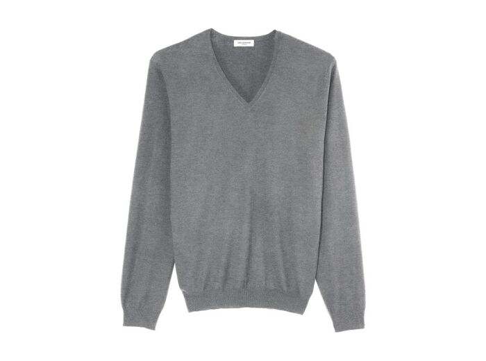 Pull col V ultrafin - Homme - FLANELLE