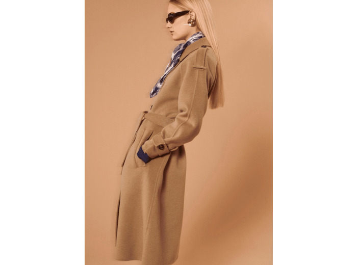 Manteau Ivane-beige en laine double face