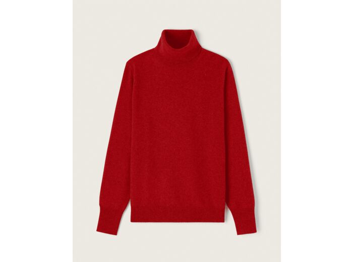 Pull col roulé classique - Homme - ROUGE COLLEGE