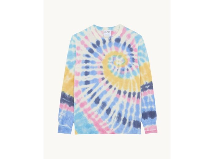 Pull Antho Sunny Pull Cachemire Col Rond Tie & Dye, 4 fils