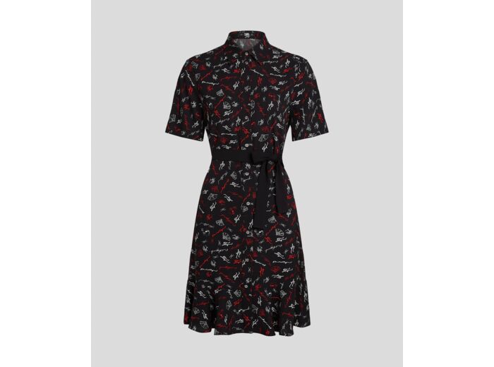 K-SKETCH AOP SHIRT DRESS