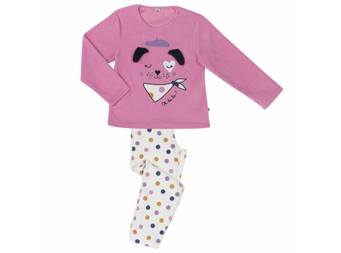 Pyjama fille CHIPI rose/imprimé