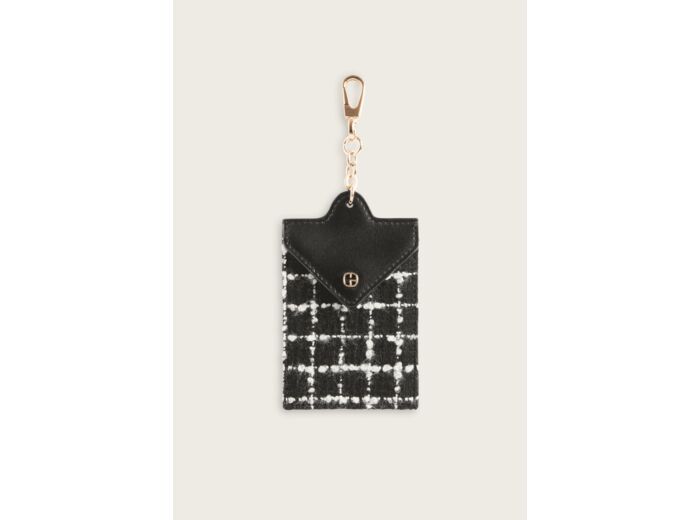 Porte-cartes tweed noir