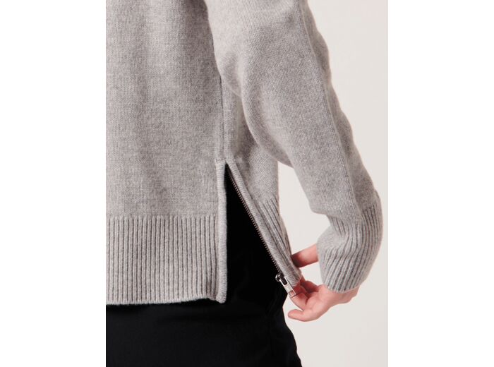 Pull Noka-Pull à capuche en laine gris moyen