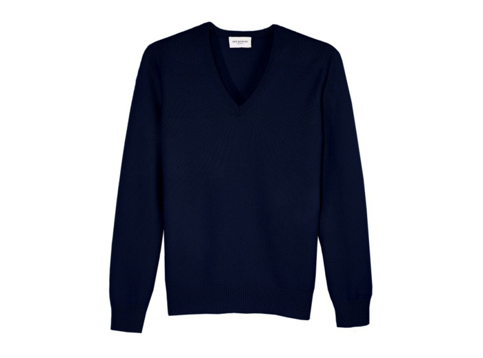 Pull V 4 fils - Homme - MARINE