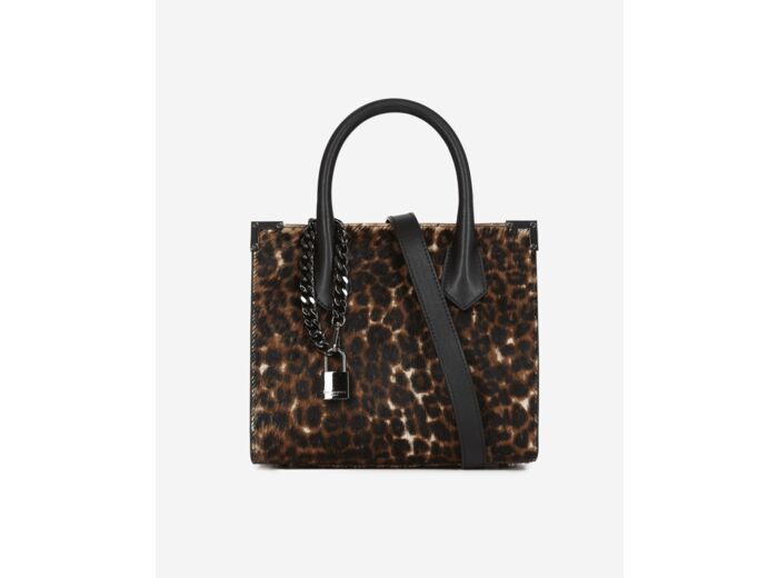 Sac Ming En Cuir Poulain Leopard