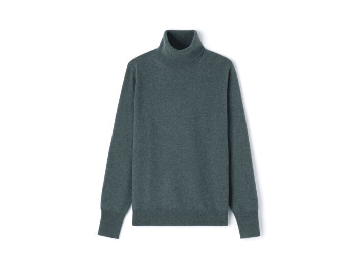 Pull col roulé classique - Homme - VERT RIVAGE