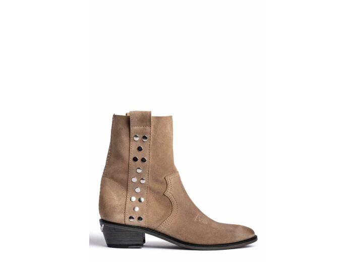 PILAR HIGH SUEDE + STRAP STUDS